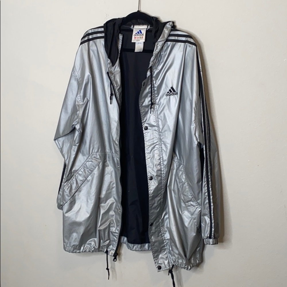 Unisex Vintage Adidas Long windbreaker.